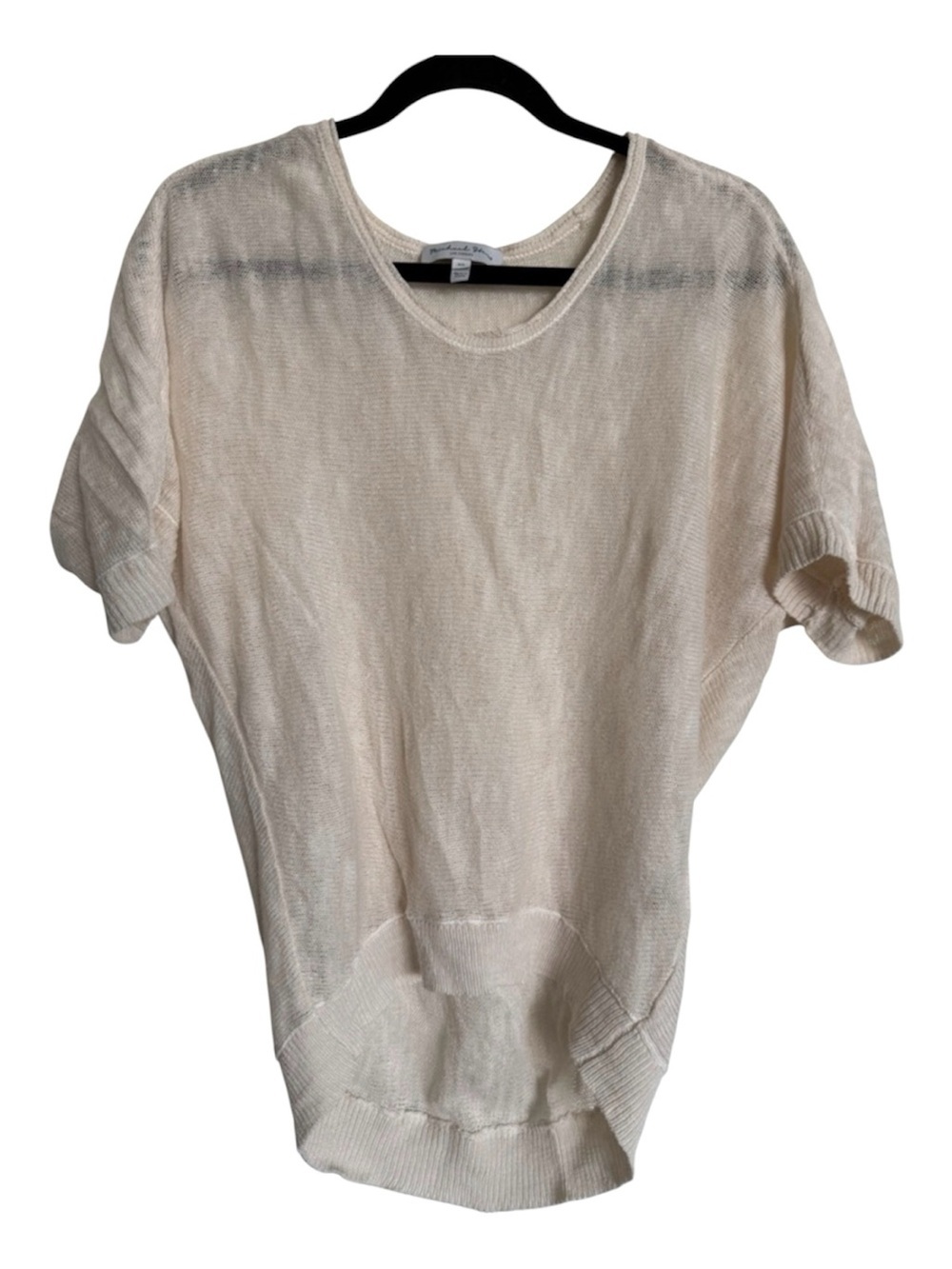 MICHAEL STARS Linen/Cotton Blend Cream Knit Dolman Sweater - XS